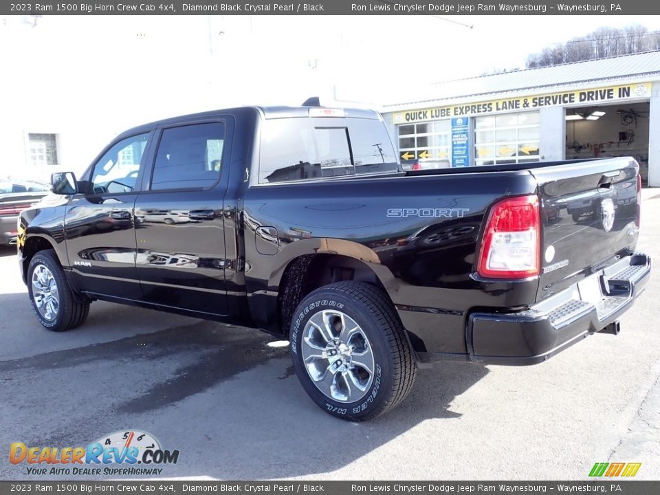 2023 Ram 1500 Big Horn Crew Cab 4x4 Diamond Black Crystal Pearl / Black Photo #3