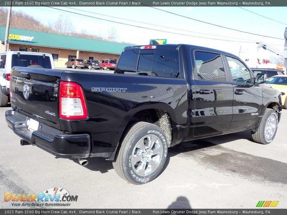 2023 Ram 1500 Big Horn Crew Cab 4x4 Diamond Black Crystal Pearl / Black Photo #7