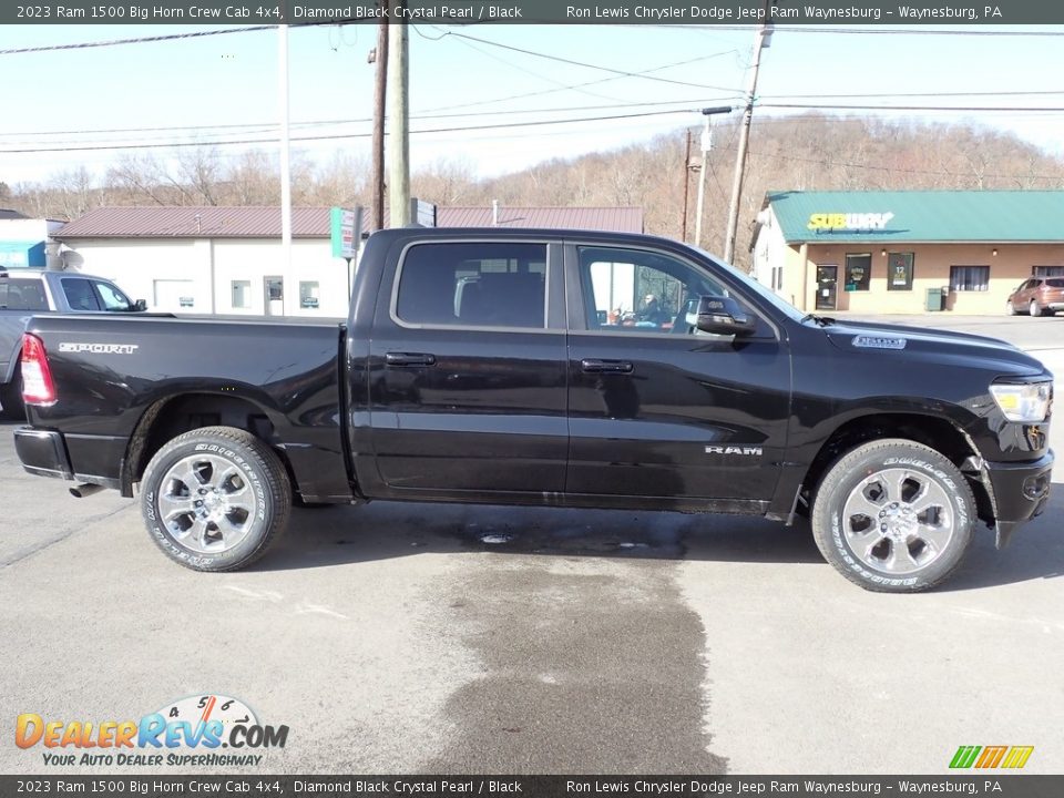 2023 Ram 1500 Big Horn Crew Cab 4x4 Diamond Black Crystal Pearl / Black Photo #8