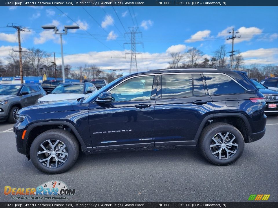 2023 Jeep Grand Cherokee Limited 4x4 Midnight Sky / Wicker Beige/Global Black Photo #3