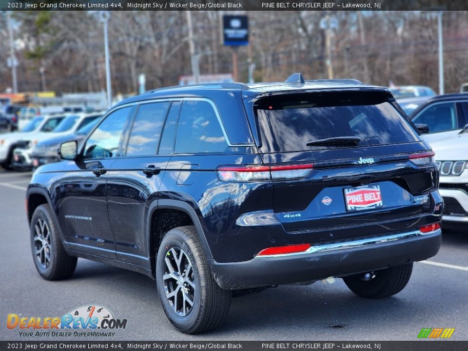 2023 Jeep Grand Cherokee Limited 4x4 Midnight Sky / Wicker Beige/Global Black Photo #4