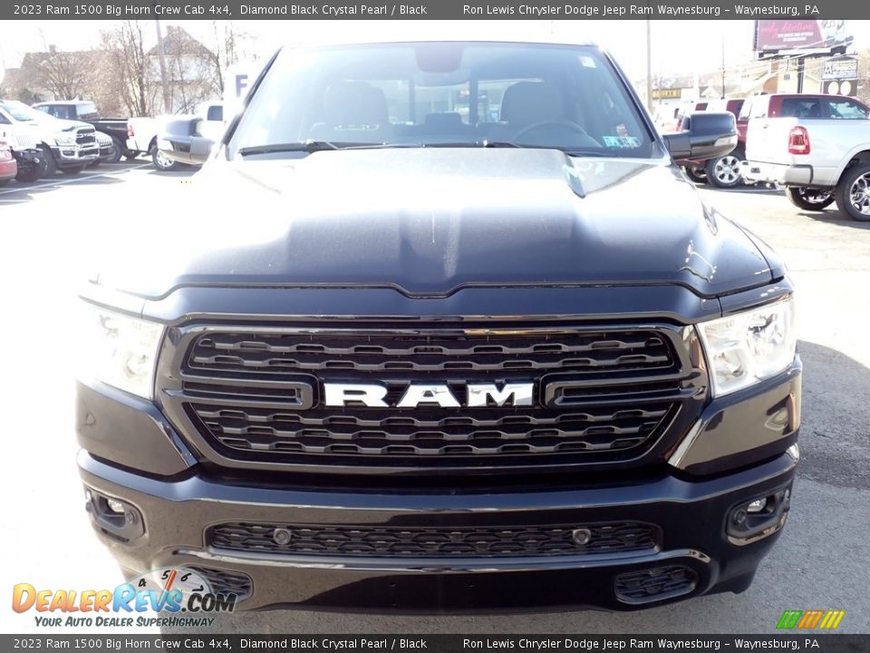2023 Ram 1500 Big Horn Crew Cab 4x4 Diamond Black Crystal Pearl / Black Photo #10