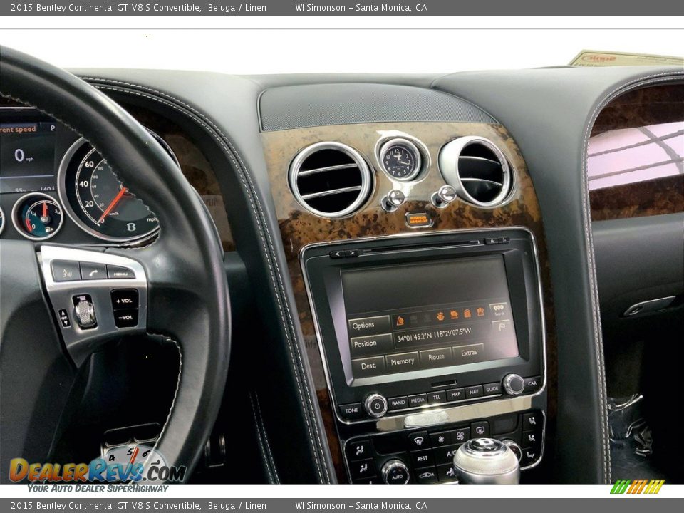 Controls of 2015 Bentley Continental GT V8 S Convertible Photo #5