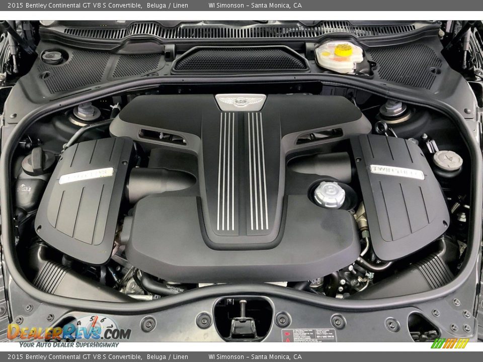 2015 Bentley Continental GT V8 S Convertible 4.0 Liter Twin-Turbocharged DOHC 32-Valve VVT V8 Engine Photo #8