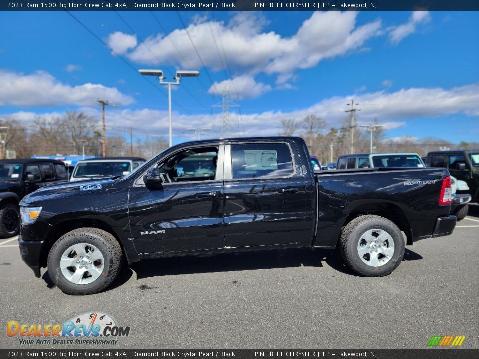 2023 Ram 1500 Big Horn Crew Cab 4x4 Diamond Black Crystal Pearl / Black Photo #3