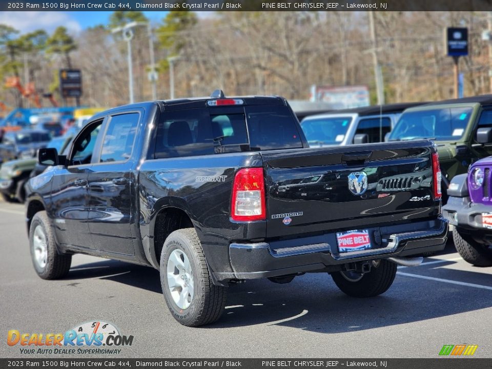 2023 Ram 1500 Big Horn Crew Cab 4x4 Diamond Black Crystal Pearl / Black Photo #4
