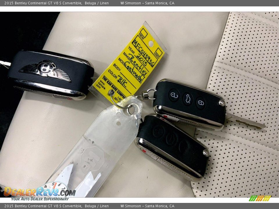 Keys of 2015 Bentley Continental GT V8 S Convertible Photo #10