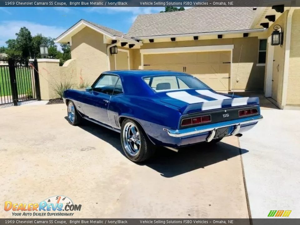 1969 Chevrolet Camaro SS Coupe Bright Blue Metallic / Ivory/Black Photo #14