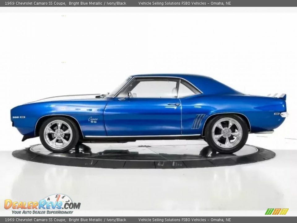 1969 Chevrolet Camaro SS Coupe Bright Blue Metallic / Ivory/Black Photo #19