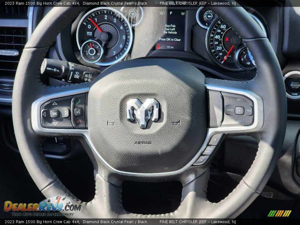 2023 Ram 1500 Big Horn Crew Cab 4x4 Diamond Black Crystal Pearl / Black Photo #10