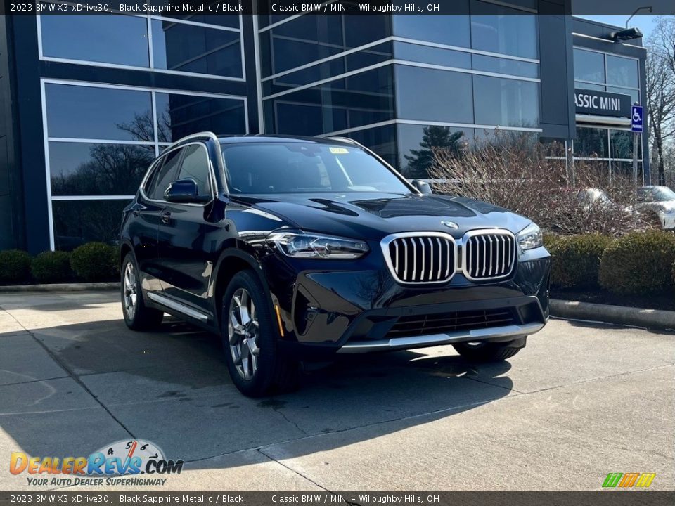 2023 BMW X3 xDrive30i Black Sapphire Metallic / Black Photo #1