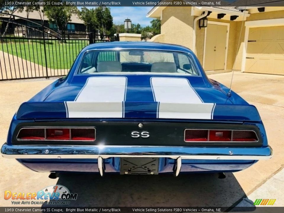 1969 Chevrolet Camaro SS Coupe Bright Blue Metallic / Ivory/Black Photo #24