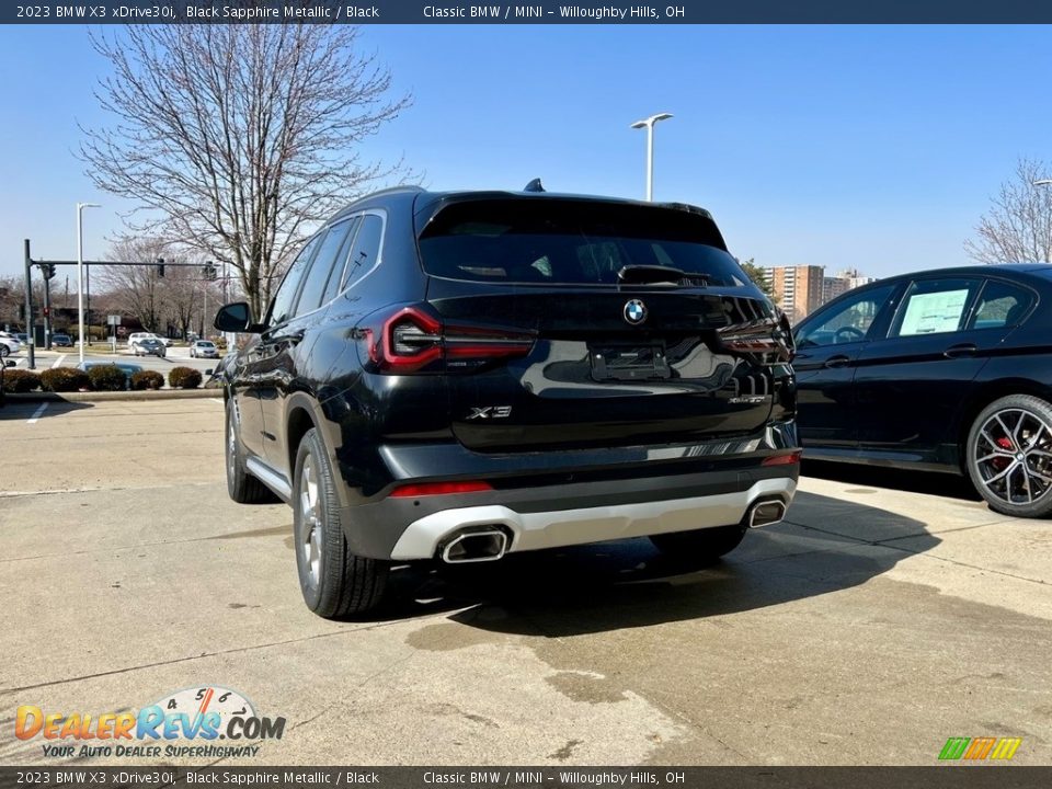 2023 BMW X3 xDrive30i Black Sapphire Metallic / Black Photo #3