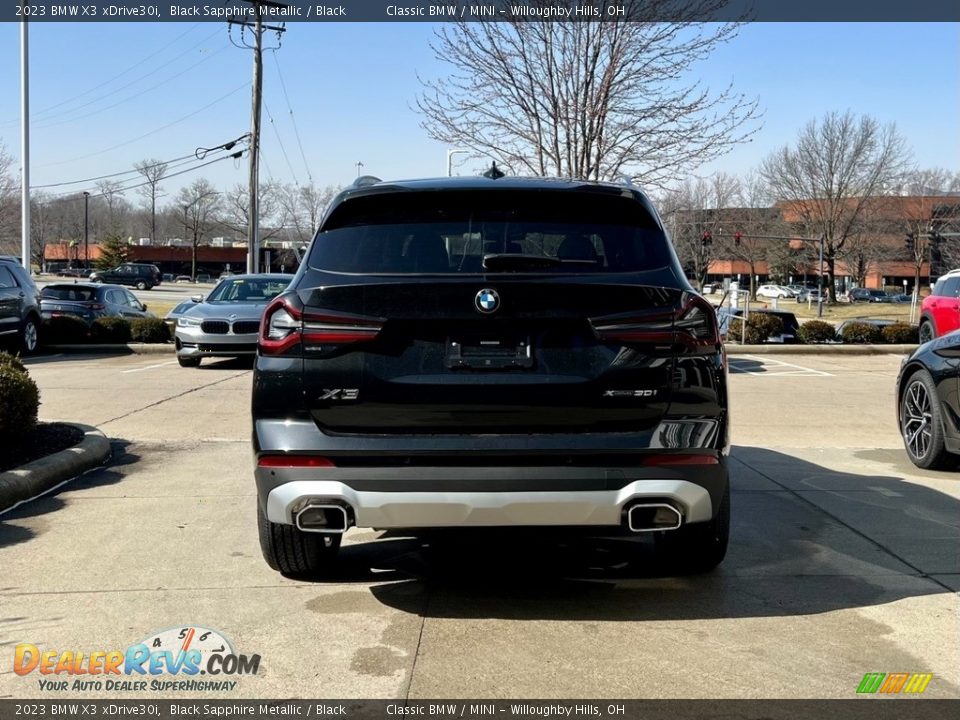 2023 BMW X3 xDrive30i Black Sapphire Metallic / Black Photo #4