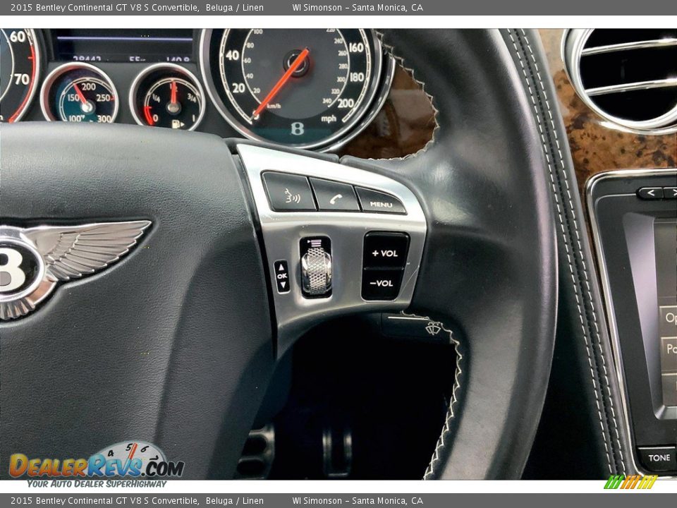 2015 Bentley Continental GT V8 S Convertible Steering Wheel Photo #21