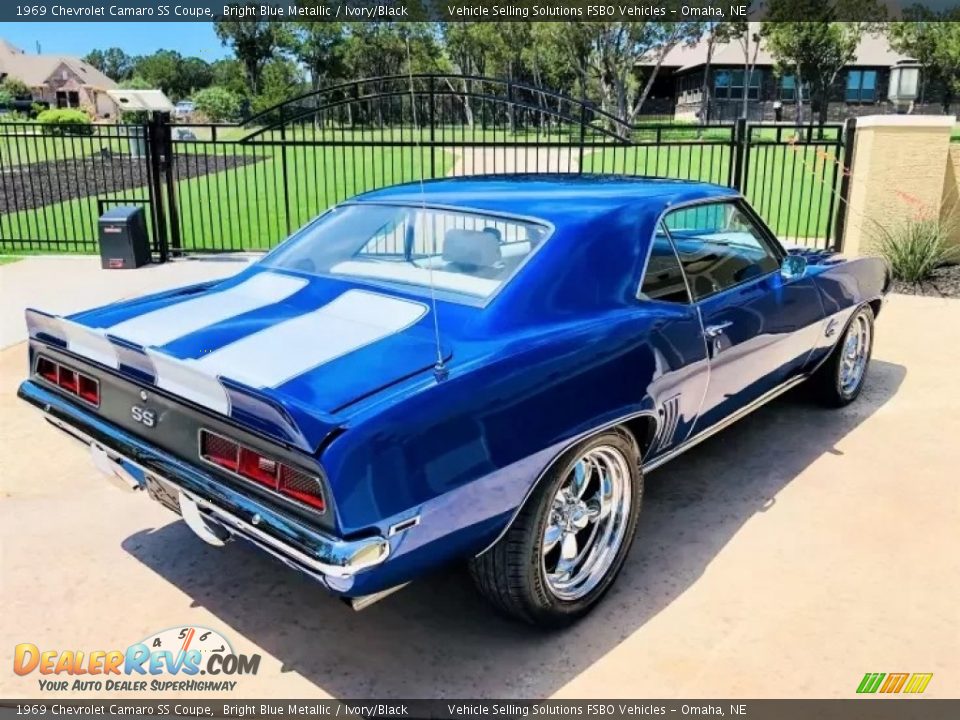 1969 Chevrolet Camaro SS Coupe Bright Blue Metallic / Ivory/Black Photo #26