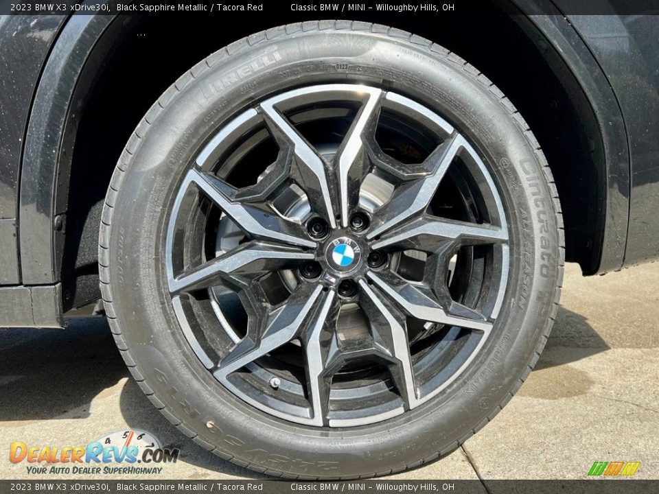 2023 BMW X3 xDrive30i Black Sapphire Metallic / Tacora Red Photo #2