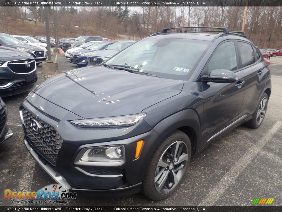 2021 Hyundai Kona Ultimate AWD Thunder Gray / Black Photo #1