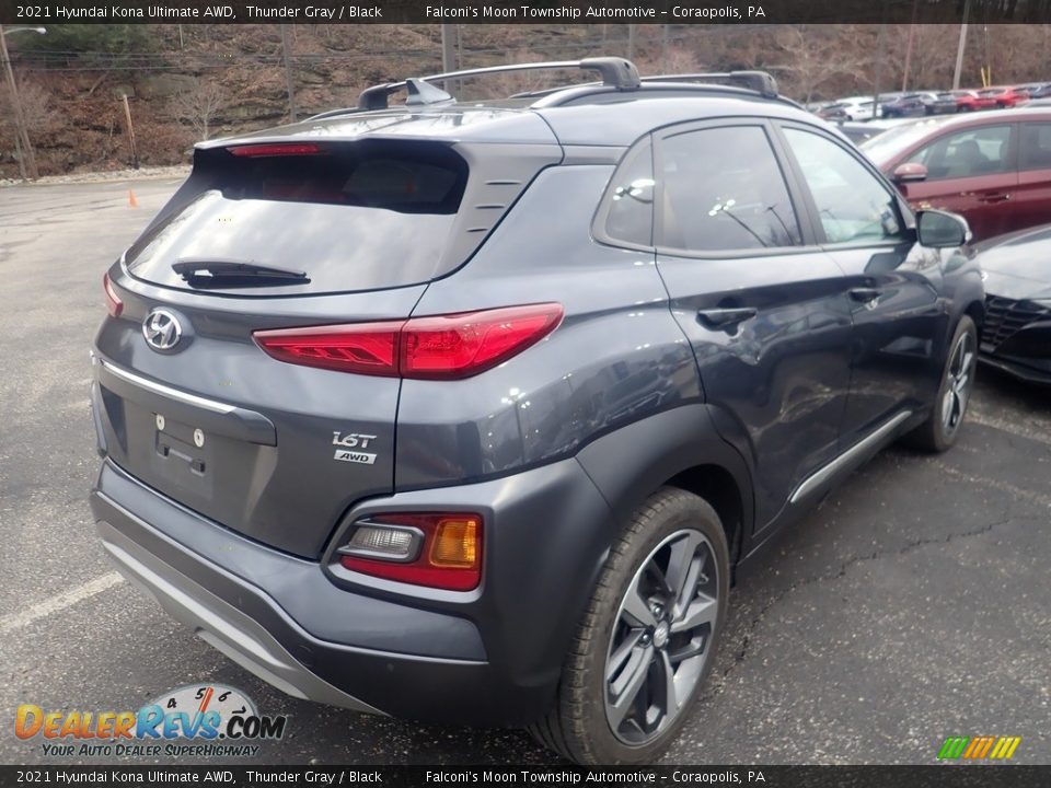 2021 Hyundai Kona Ultimate AWD Thunder Gray / Black Photo #4