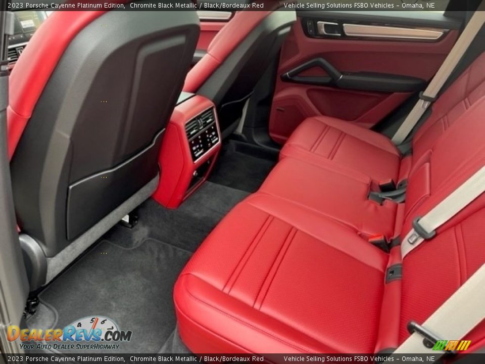 Rear Seat of 2023 Porsche Cayenne Platinum Edition Photo #4