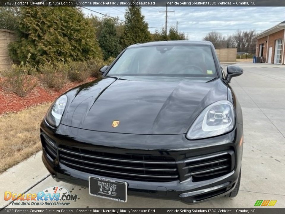 2023 Porsche Cayenne Platinum Edition Chromite Black Metallic / Black/Bordeaux Red Photo #6