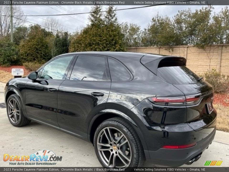 2023 Porsche Cayenne Platinum Edition Chromite Black Metallic / Black/Bordeaux Red Photo #9