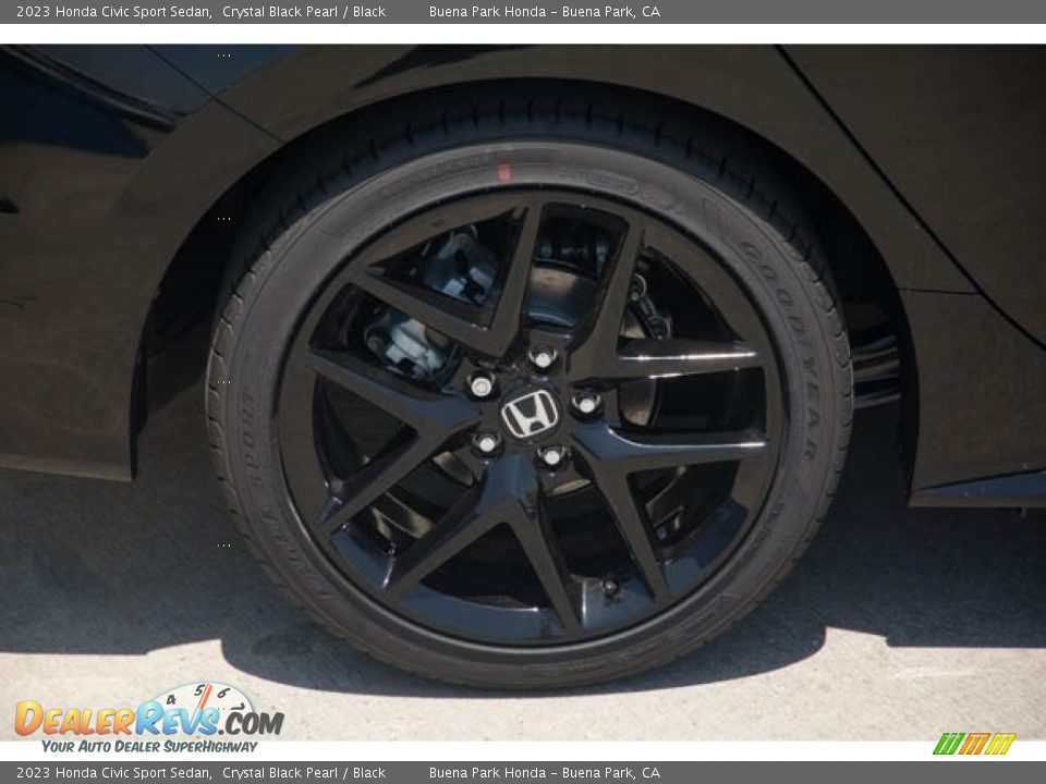 2023 Honda Civic Sport Sedan Crystal Black Pearl / Black Photo #10