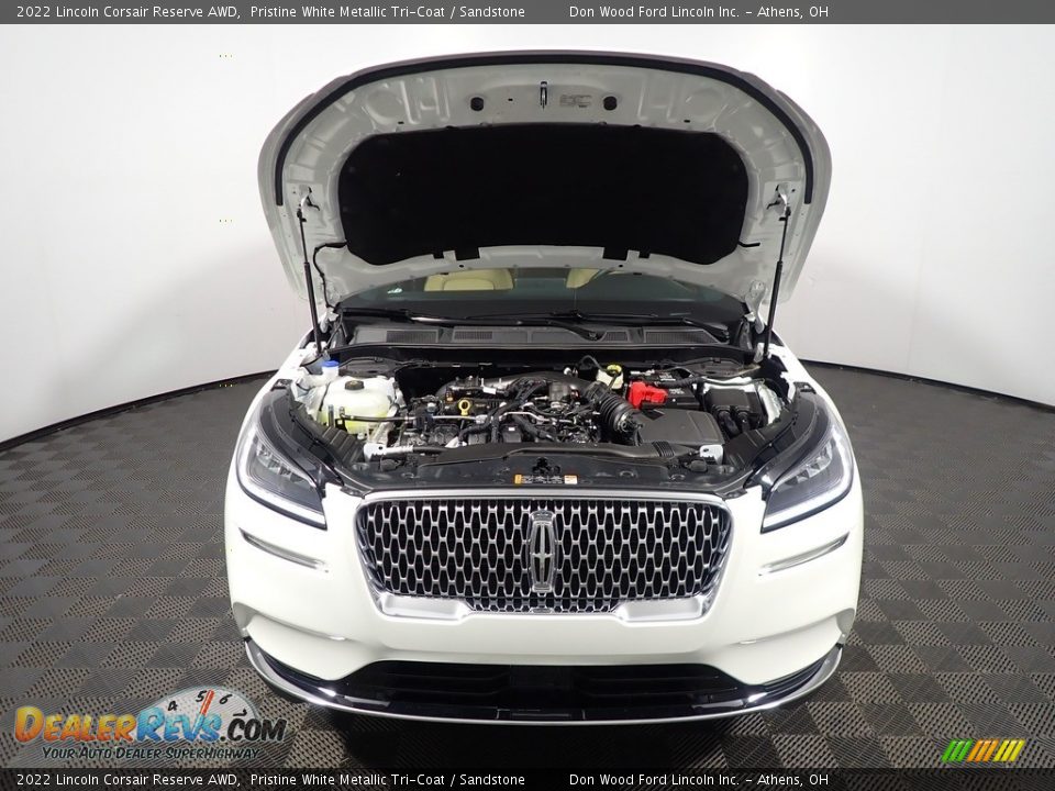 2022 Lincoln Corsair Reserve AWD Pristine White Metallic Tri-Coat / Sandstone Photo #8