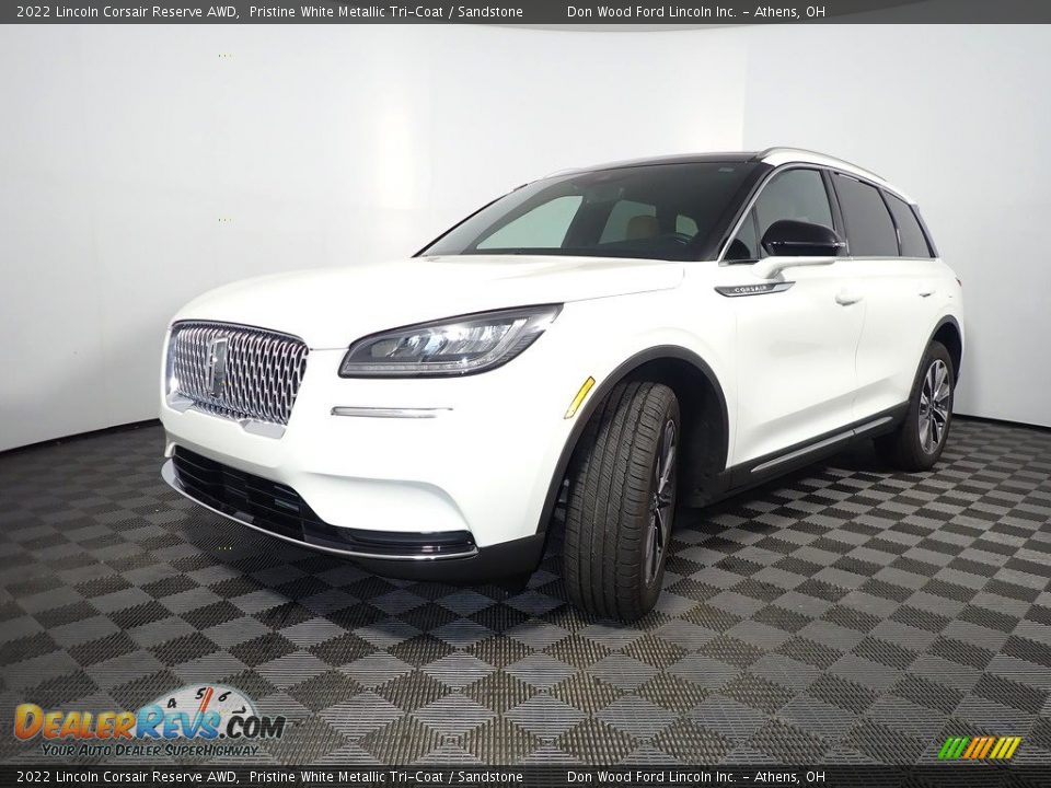 2022 Lincoln Corsair Reserve AWD Pristine White Metallic Tri-Coat / Sandstone Photo #10