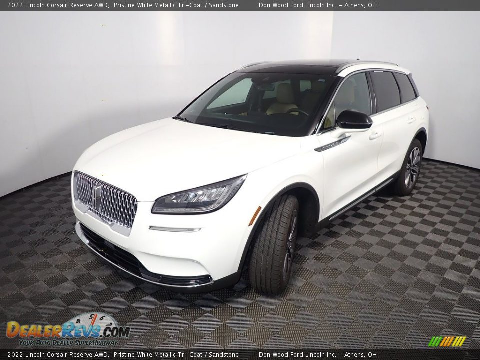 2022 Lincoln Corsair Reserve AWD Pristine White Metallic Tri-Coat / Sandstone Photo #11