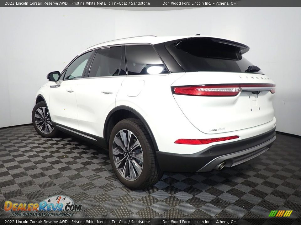 2022 Lincoln Corsair Reserve AWD Pristine White Metallic Tri-Coat / Sandstone Photo #13