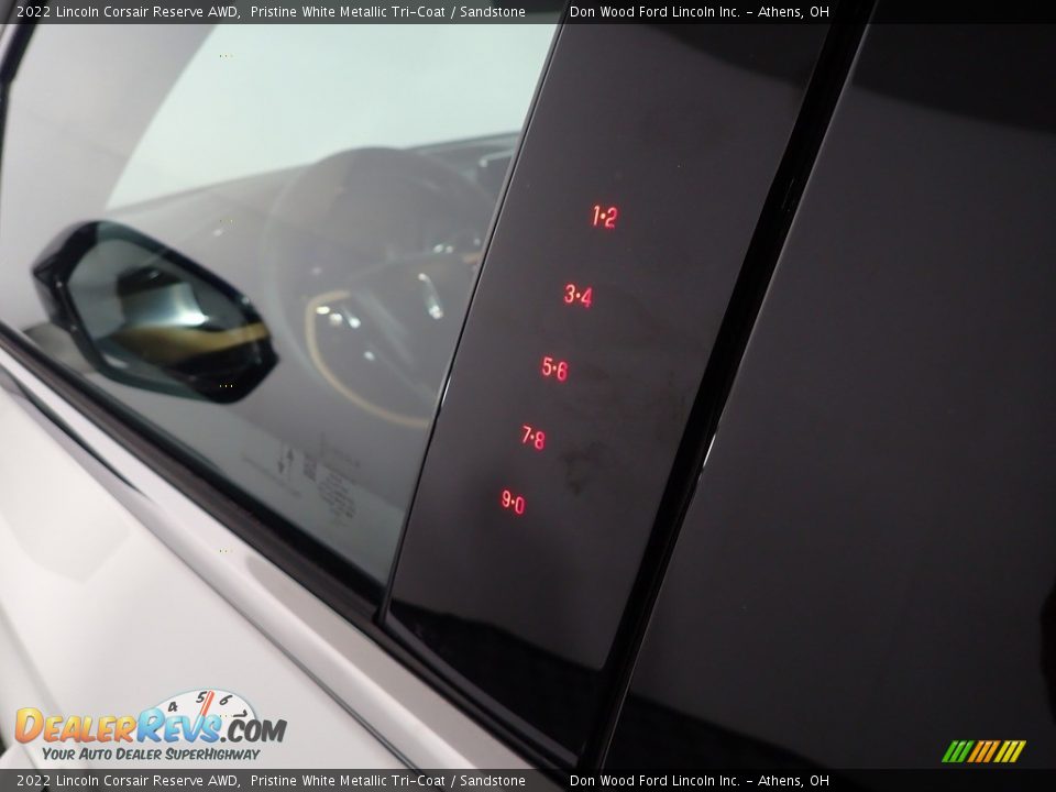 2022 Lincoln Corsair Reserve AWD Pristine White Metallic Tri-Coat / Sandstone Photo #21