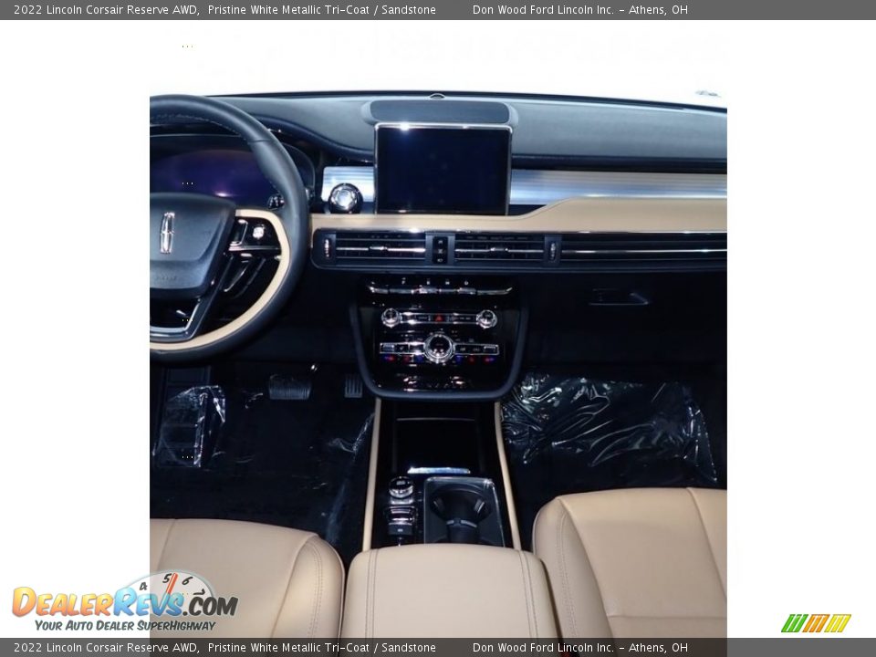 2022 Lincoln Corsair Reserve AWD Pristine White Metallic Tri-Coat / Sandstone Photo #27
