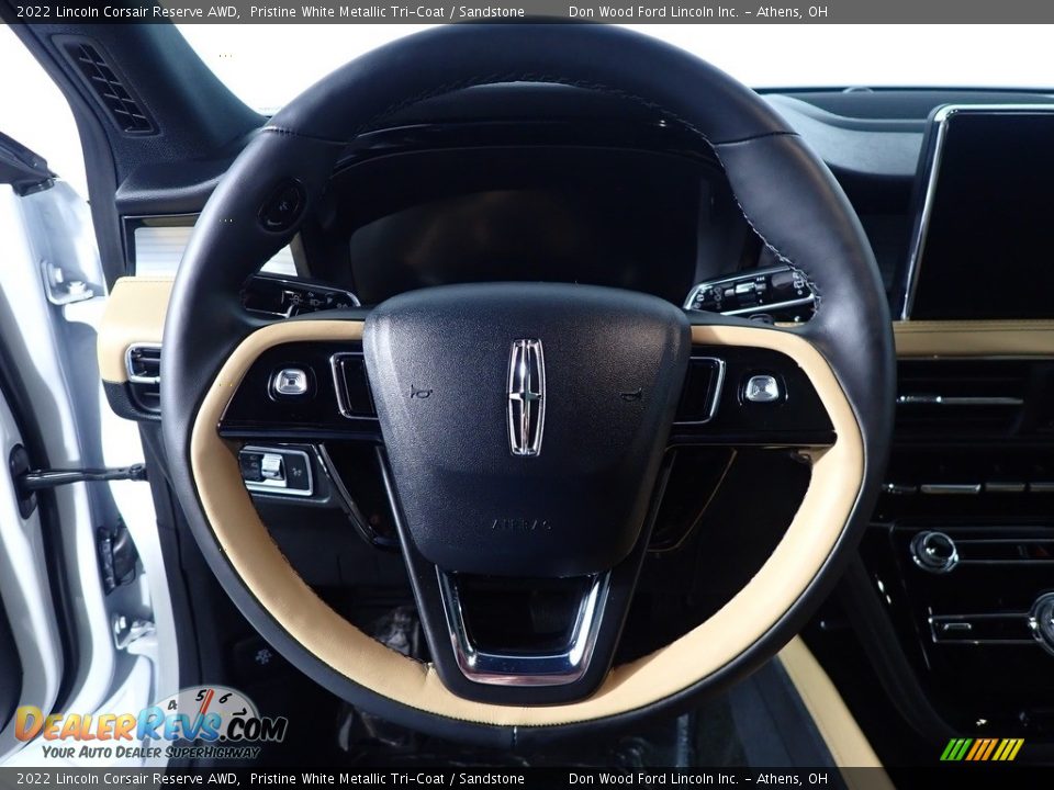 2022 Lincoln Corsair Reserve AWD Pristine White Metallic Tri-Coat / Sandstone Photo #29