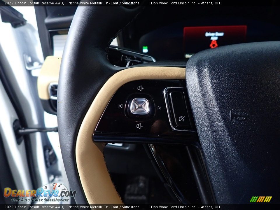 2022 Lincoln Corsair Reserve AWD Pristine White Metallic Tri-Coat / Sandstone Photo #31