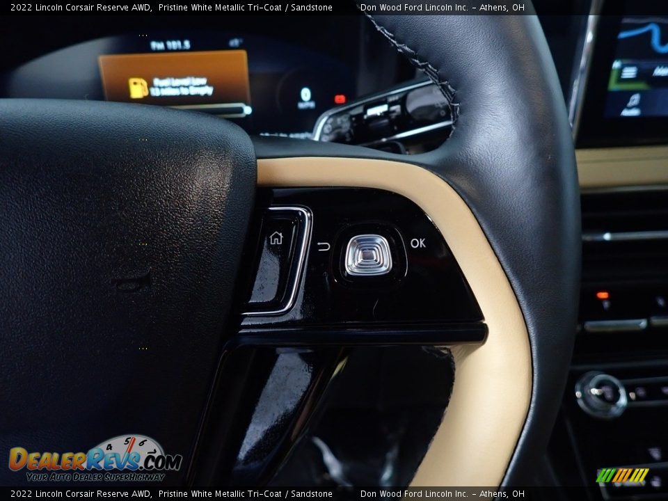 2022 Lincoln Corsair Reserve AWD Pristine White Metallic Tri-Coat / Sandstone Photo #32