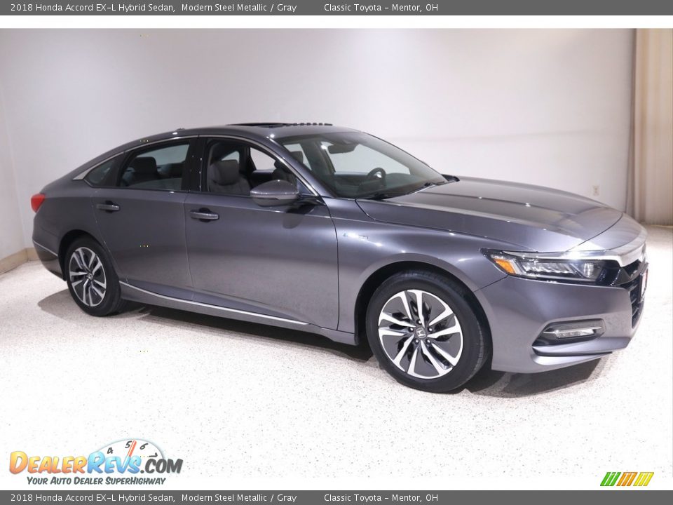 Modern Steel Metallic 2018 Honda Accord EX-L Hybrid Sedan Photo #1