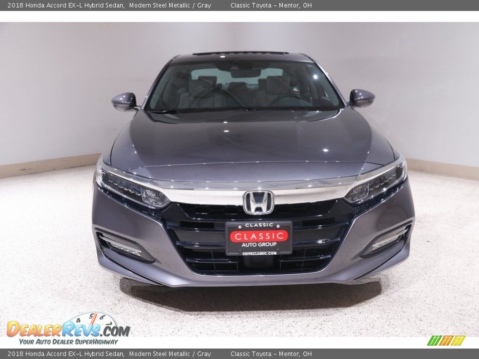2018 Honda Accord EX-L Hybrid Sedan Modern Steel Metallic / Gray Photo #2
