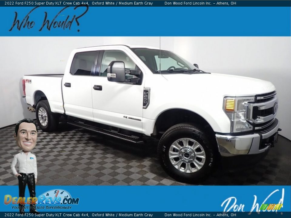 2022 Ford F250 Super Duty XLT Crew Cab 4x4 Oxford White / Medium Earth Gray Photo #1