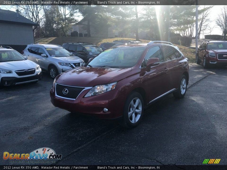 2012 Lexus RX 350 AWD Matador Red Metallic / Parchment Photo #2