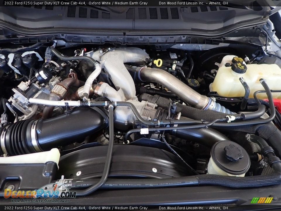 2022 Ford F250 Super Duty XLT Crew Cab 4x4 Oxford White / Medium Earth Gray Photo #7