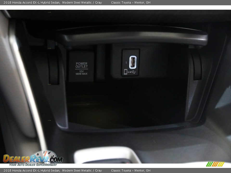 2018 Honda Accord EX-L Hybrid Sedan Modern Steel Metallic / Gray Photo #16