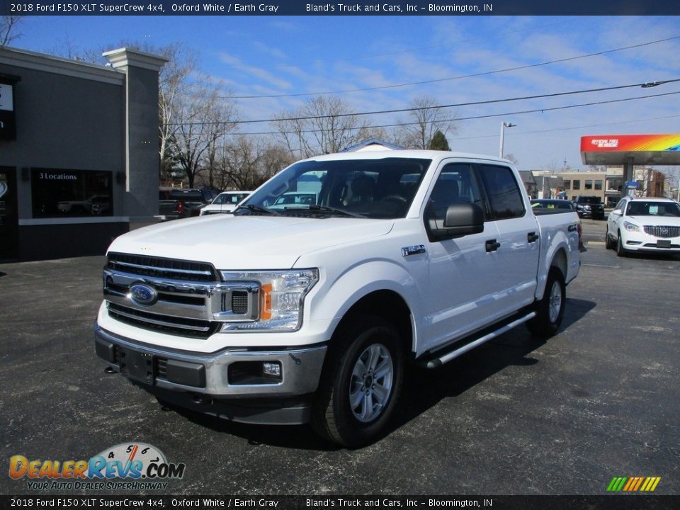 2018 Ford F150 XLT SuperCrew 4x4 Oxford White / Earth Gray Photo #2