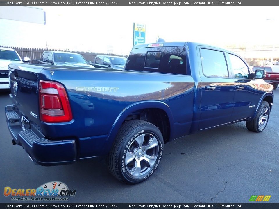 2021 Ram 1500 Laramie Crew Cab 4x4 Patriot Blue Pearl / Black Photo #6