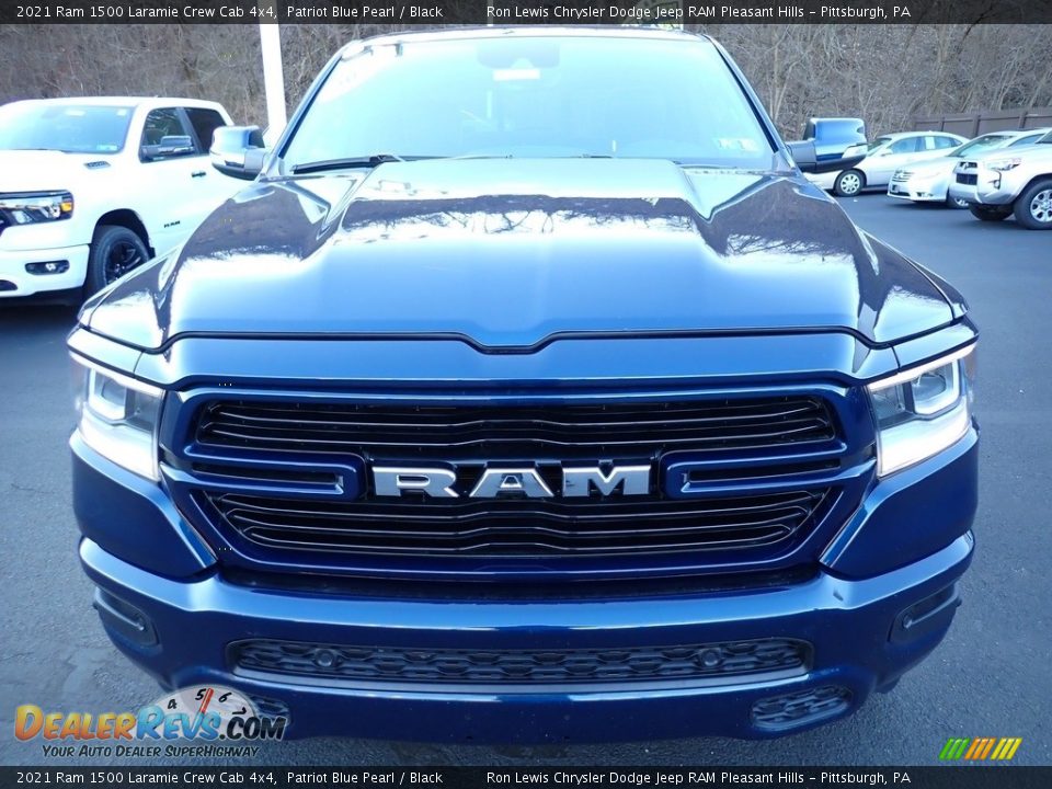 2021 Ram 1500 Laramie Crew Cab 4x4 Patriot Blue Pearl / Black Photo #9