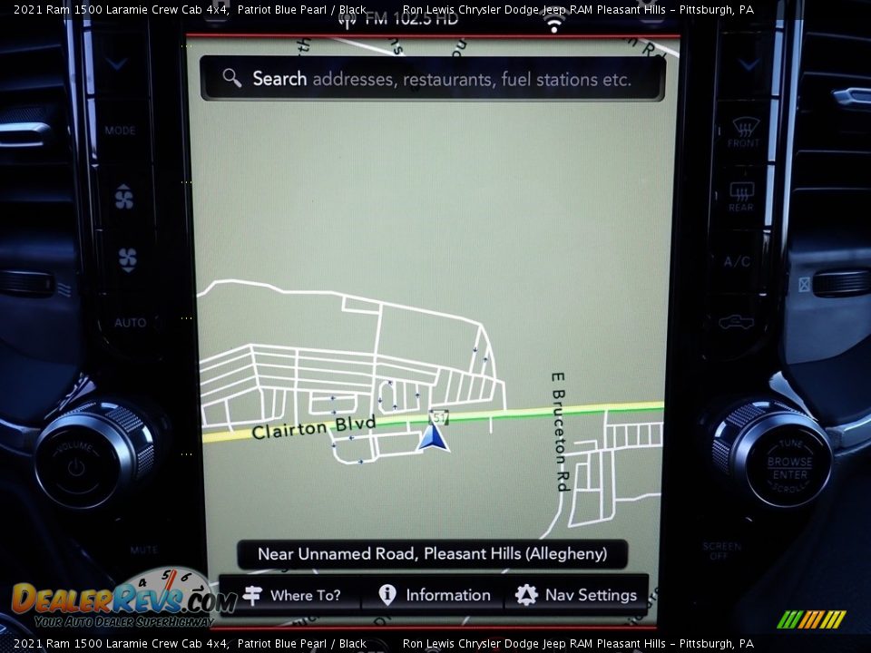 Navigation of 2021 Ram 1500 Laramie Crew Cab 4x4 Photo #18