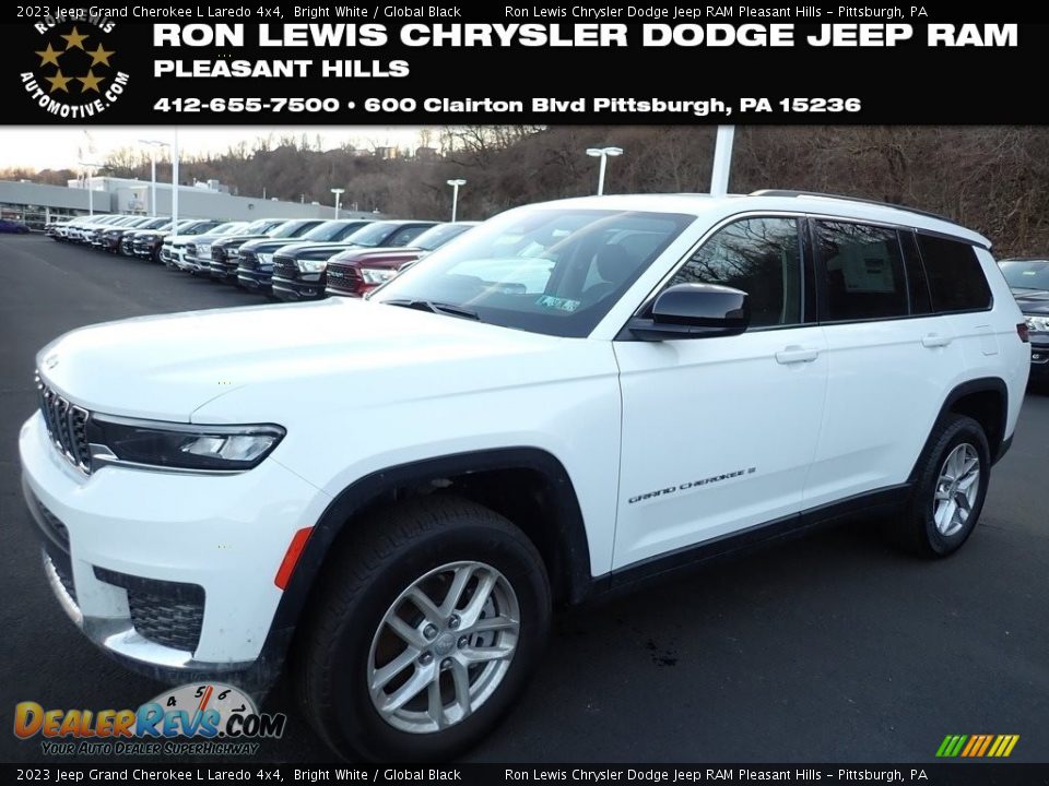 2023 Jeep Grand Cherokee L Laredo 4x4 Bright White / Global Black Photo #1