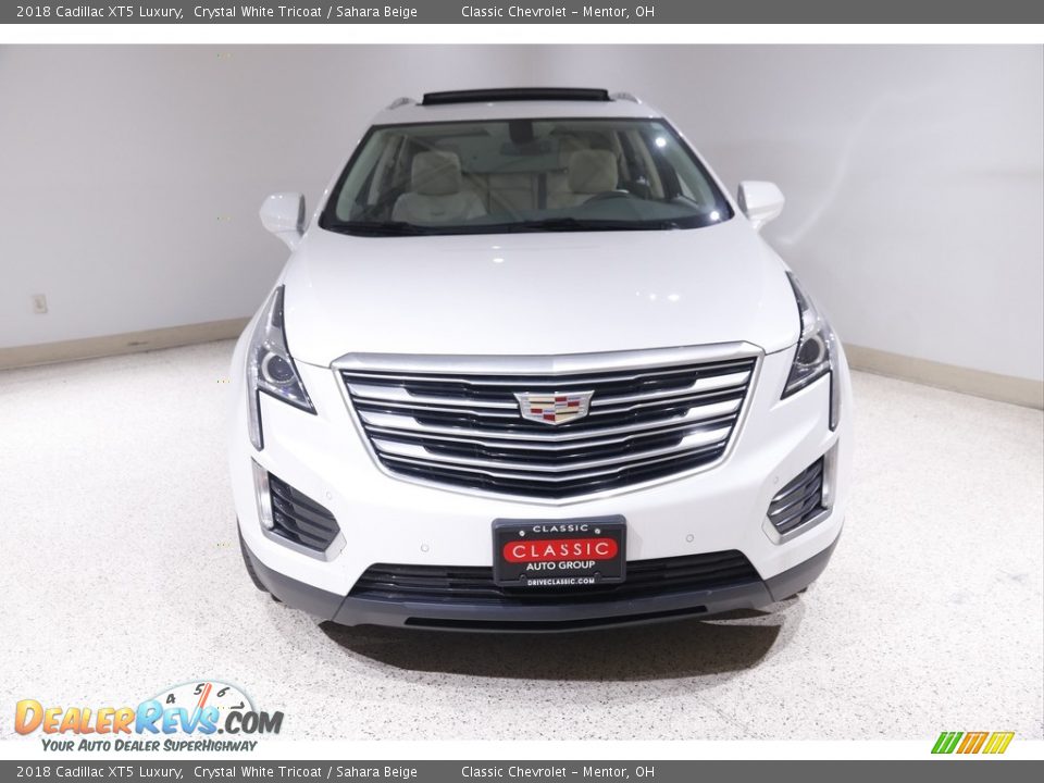 2018 Cadillac XT5 Luxury Crystal White Tricoat / Sahara Beige Photo #2