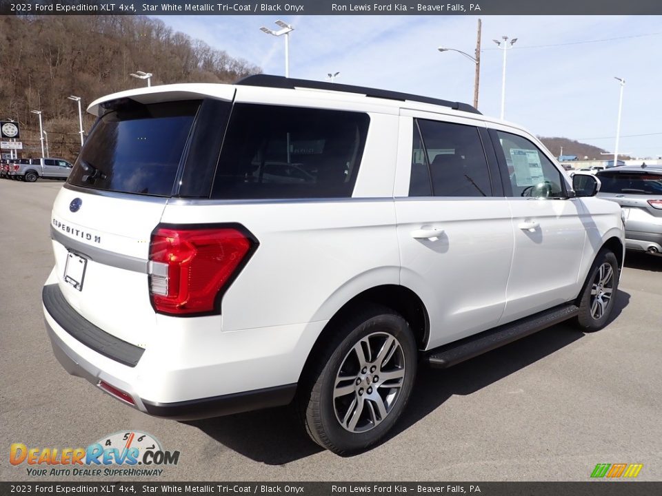 2023 Ford Expedition XLT 4x4 Star White Metallic Tri-Coat / Black Onyx Photo #8