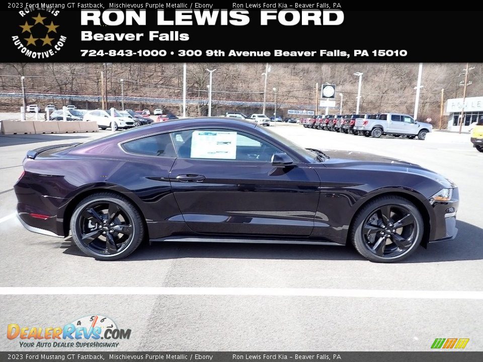 2023 Ford Mustang GT Fastback Mischievous Purple Metallic / Ebony Photo #1